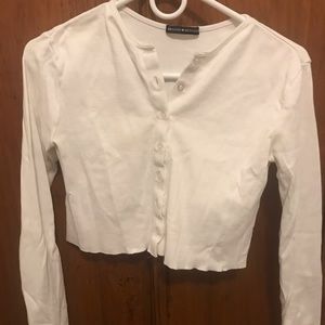 Brandy Melville white button up shirt